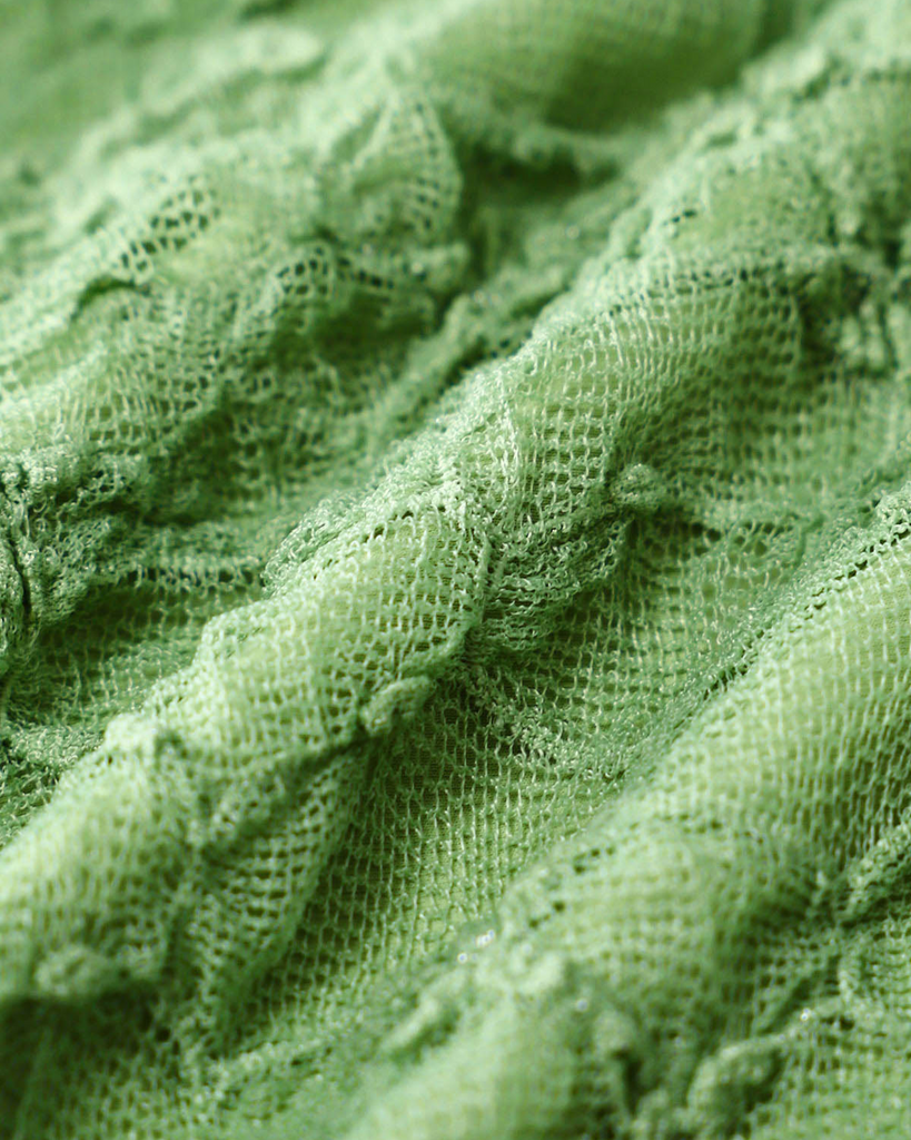 Green Lace Ruched Tankini Swimsuit