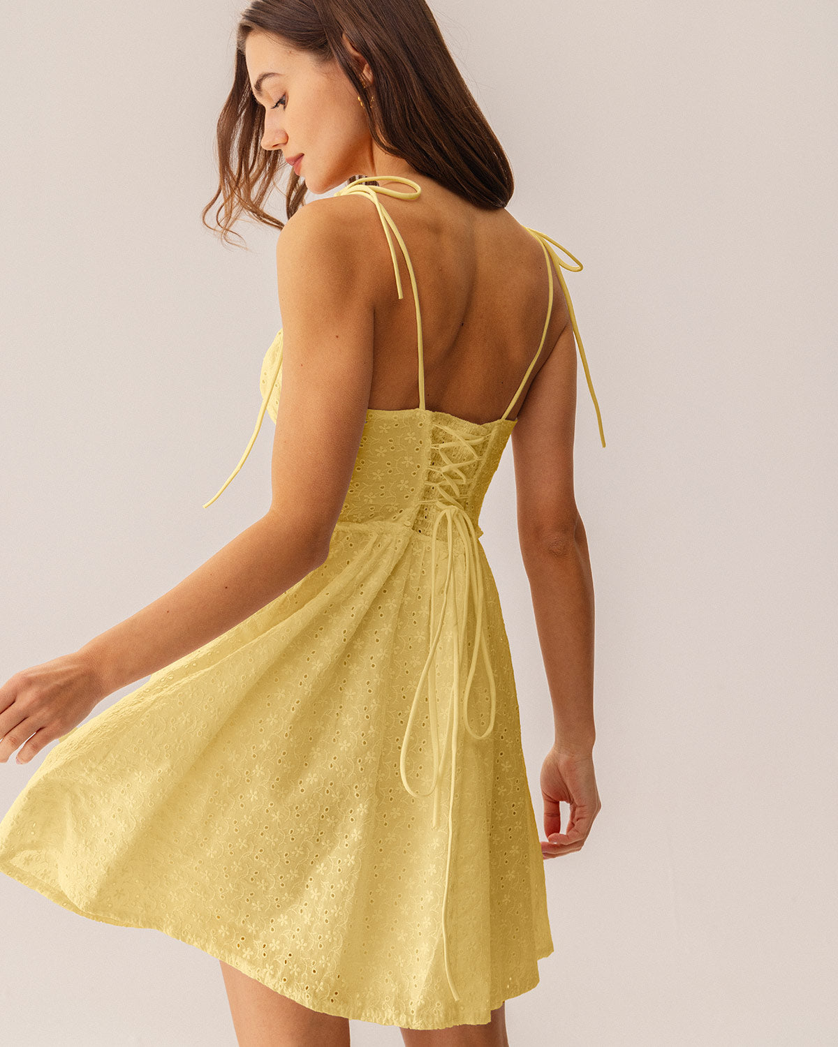 Yellow Ruched Corset Slip Mini Dress & Reviews - White - Dresses | RIHOAS Yellow Ruched Corset Slip Mini Dress & Reviews - White - Dresses | RIHOAS
