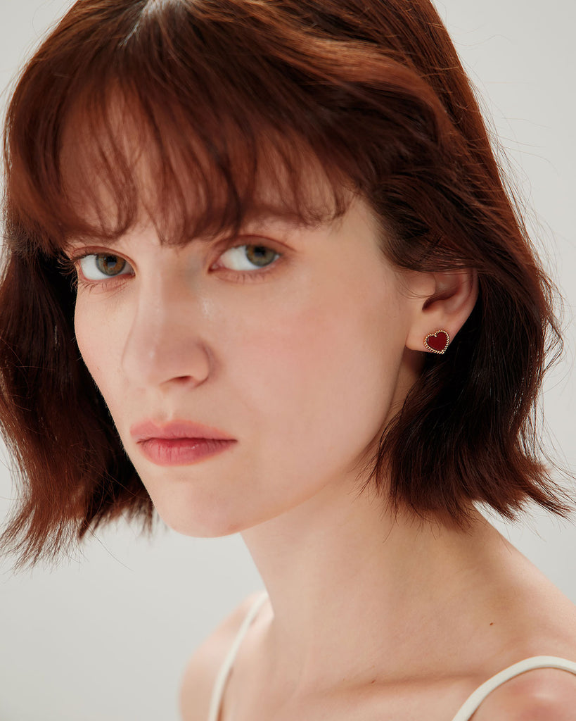Red Shell Earrings