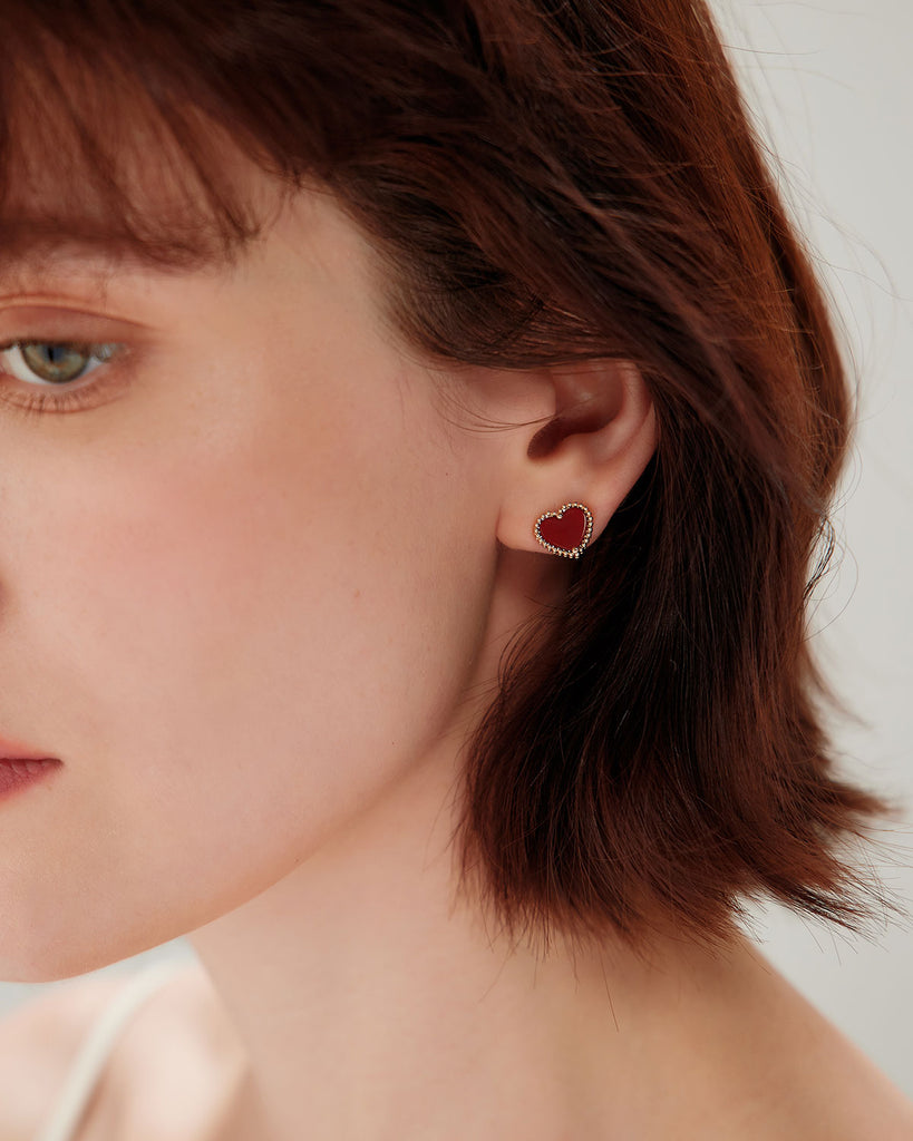 Red Shell Earrings