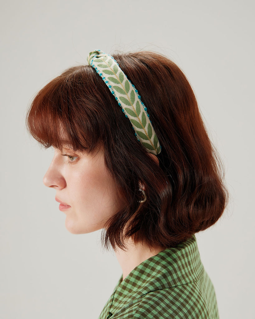 Green Floral Headband