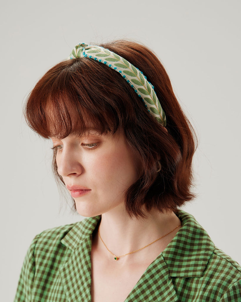 Green Floral Headband