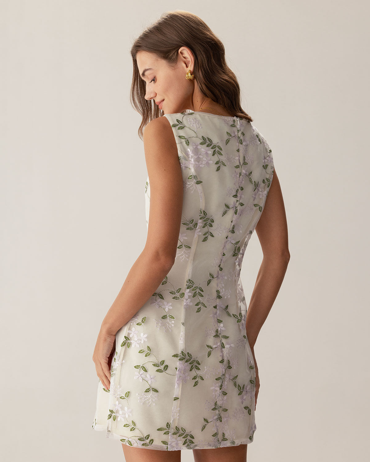 Beige Square Neck Embroidery Slit Slip Mini Dress - RIHOAS & Reviews - Beige - Dresses | RIHOAS Beige Square Neck Embroidery Slit Slip Mini Dress - RIHOAS & Reviews - Beige - Dresses | RIHOAS