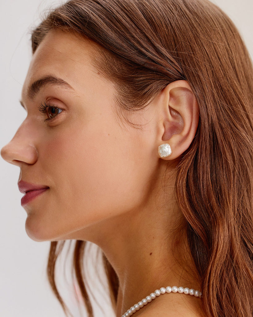 Silver Pearl Earrings