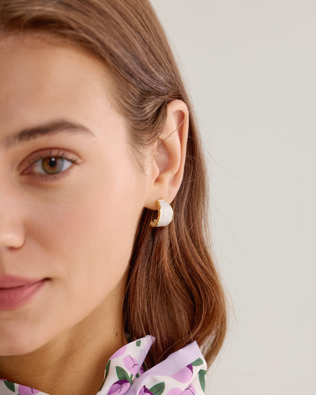 Silver Metal Earrings