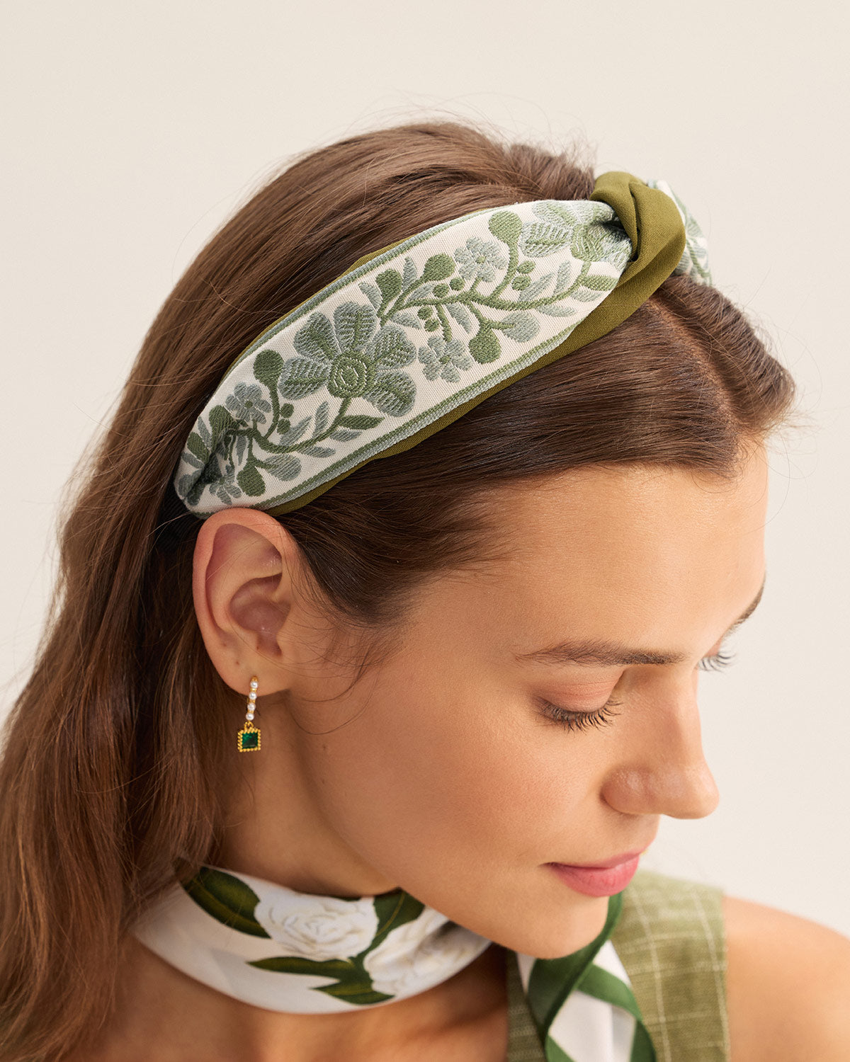 Green Floral Headband