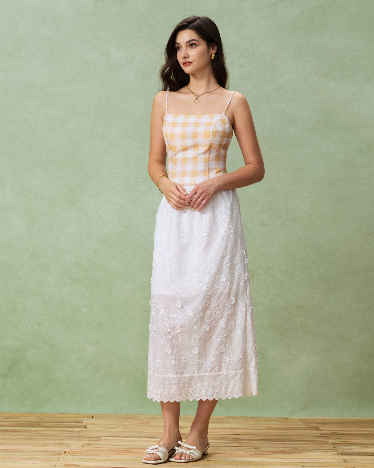 Yellow Plaid Cami Top