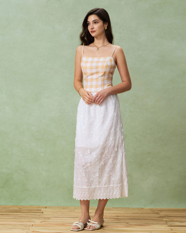 Yellow Plaid Cami Top