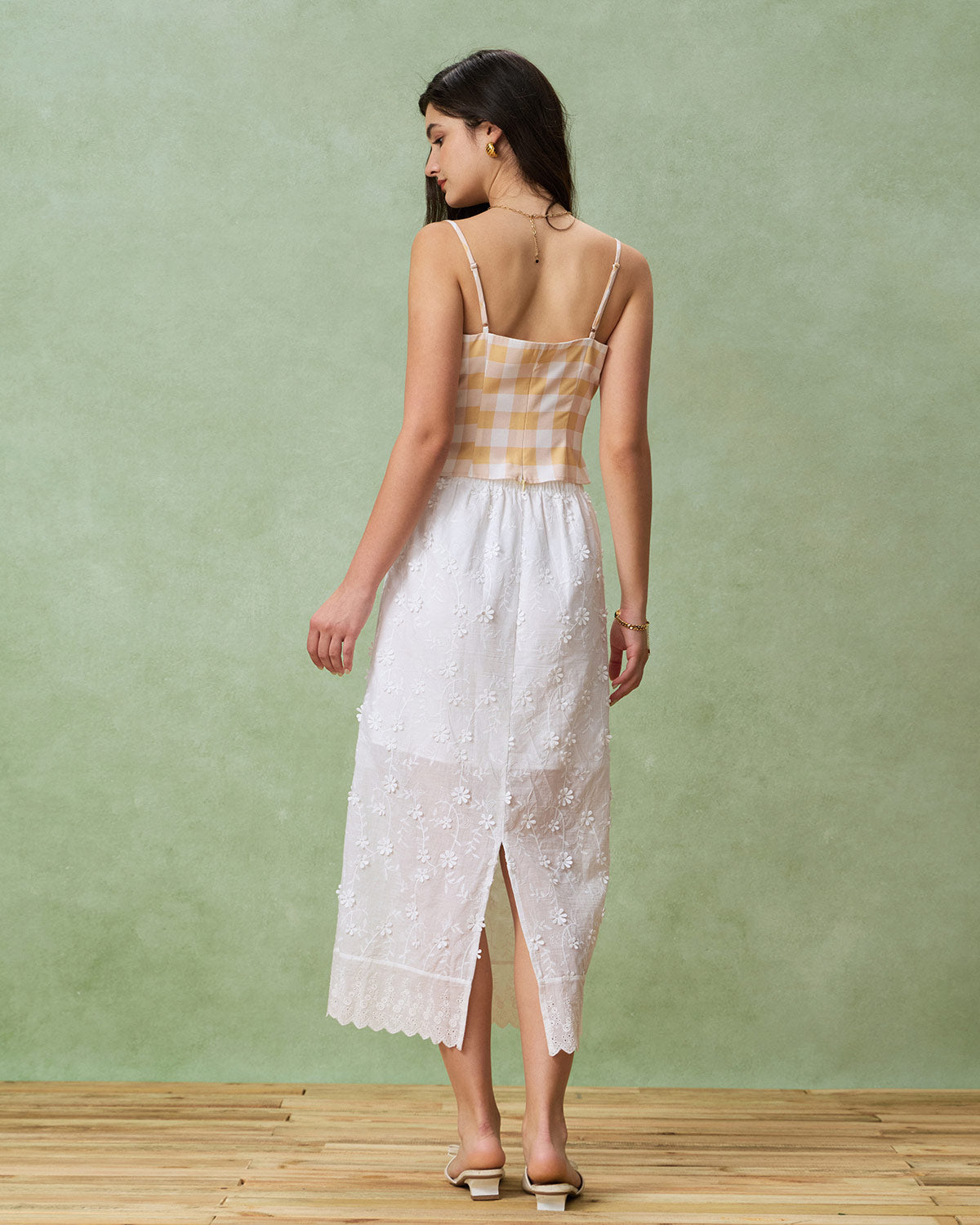 Yellow Plaid Cami Top