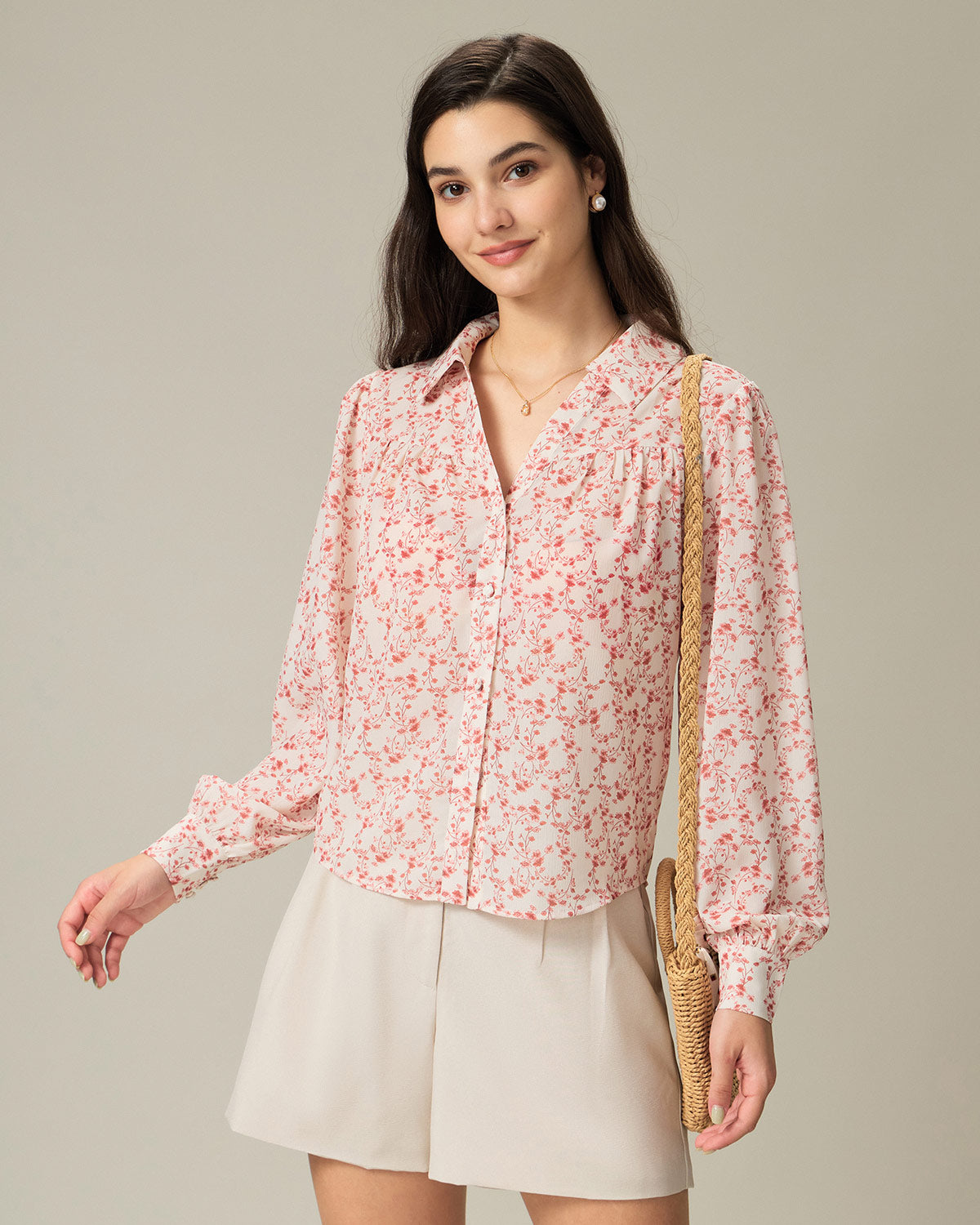 Floral Tops for Women - Flower Top & Shirt, Long Sleeve