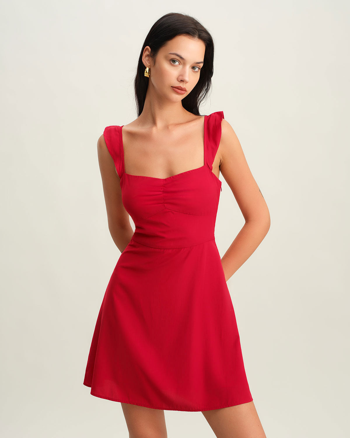 Red Sweetheart Neck Slip Mini Dress & Reviews - Red - Dresses | RIHOAS Red Sweetheart Neck Slip Mini Dress & Reviews - Red - Dresses | RIHOAS