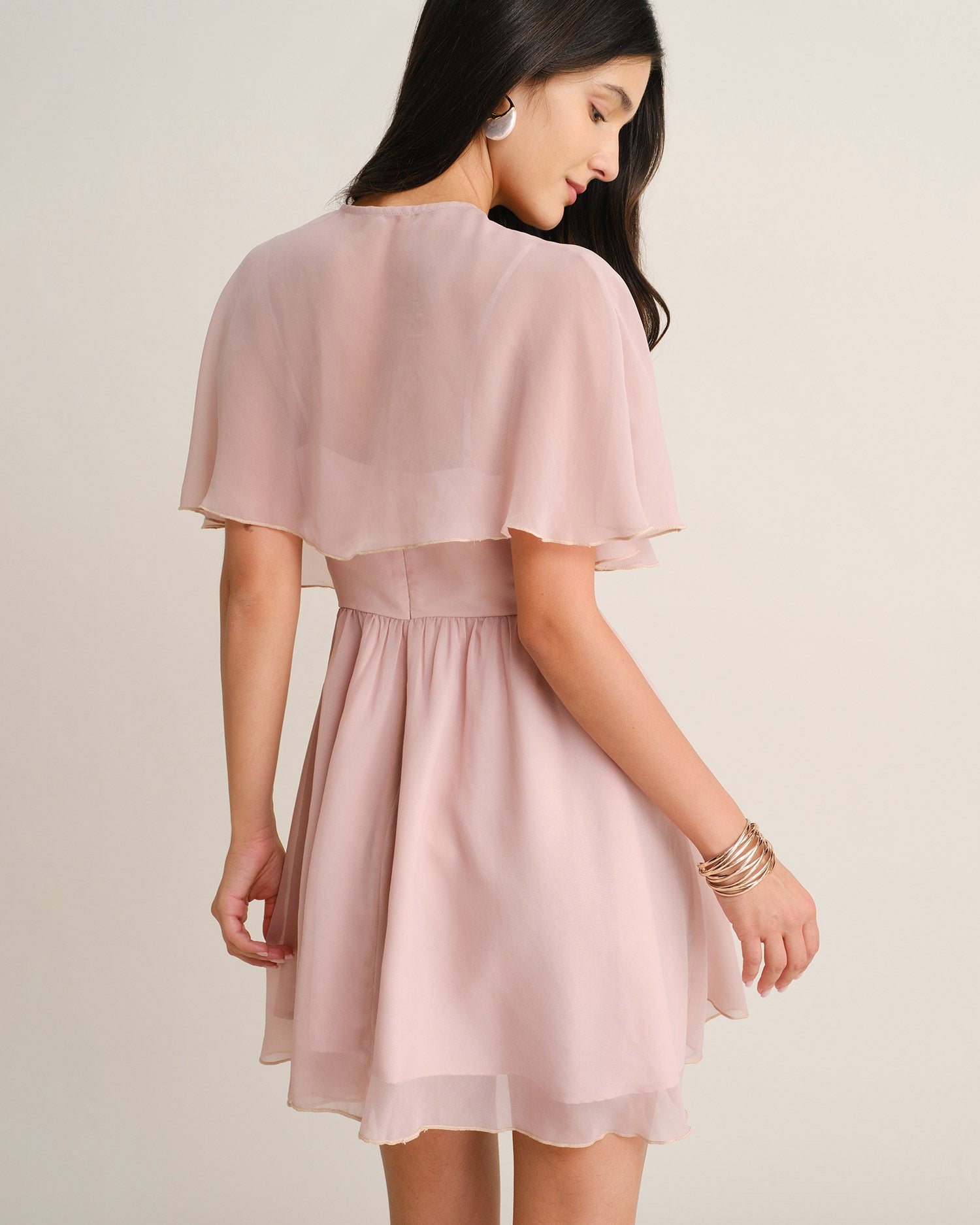 Pink Sweetheart Neck A-Line Mini Dress