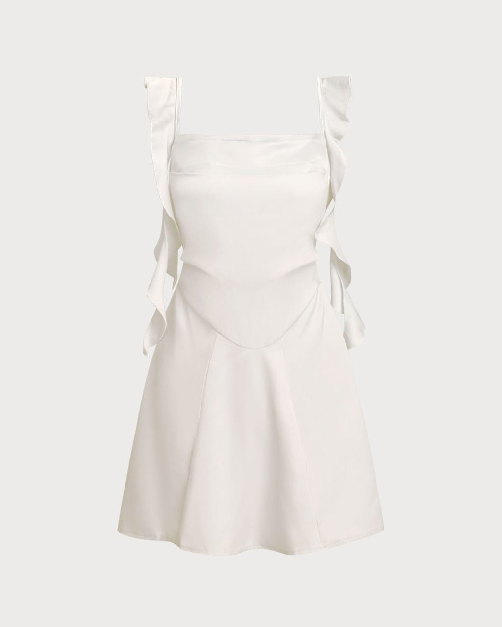 Apricot Square Neck Slip Mini Dress