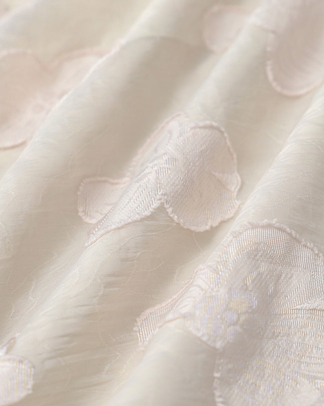 Beige Square Neck Puffed Sleeve Midi Dress