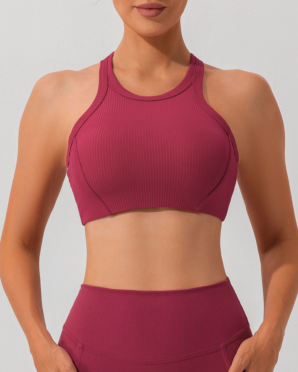 Red I-back Yoga Tank Top