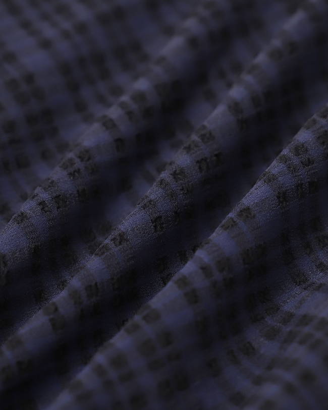 Black Deep V Neck Plaid Tankini Swimsuit