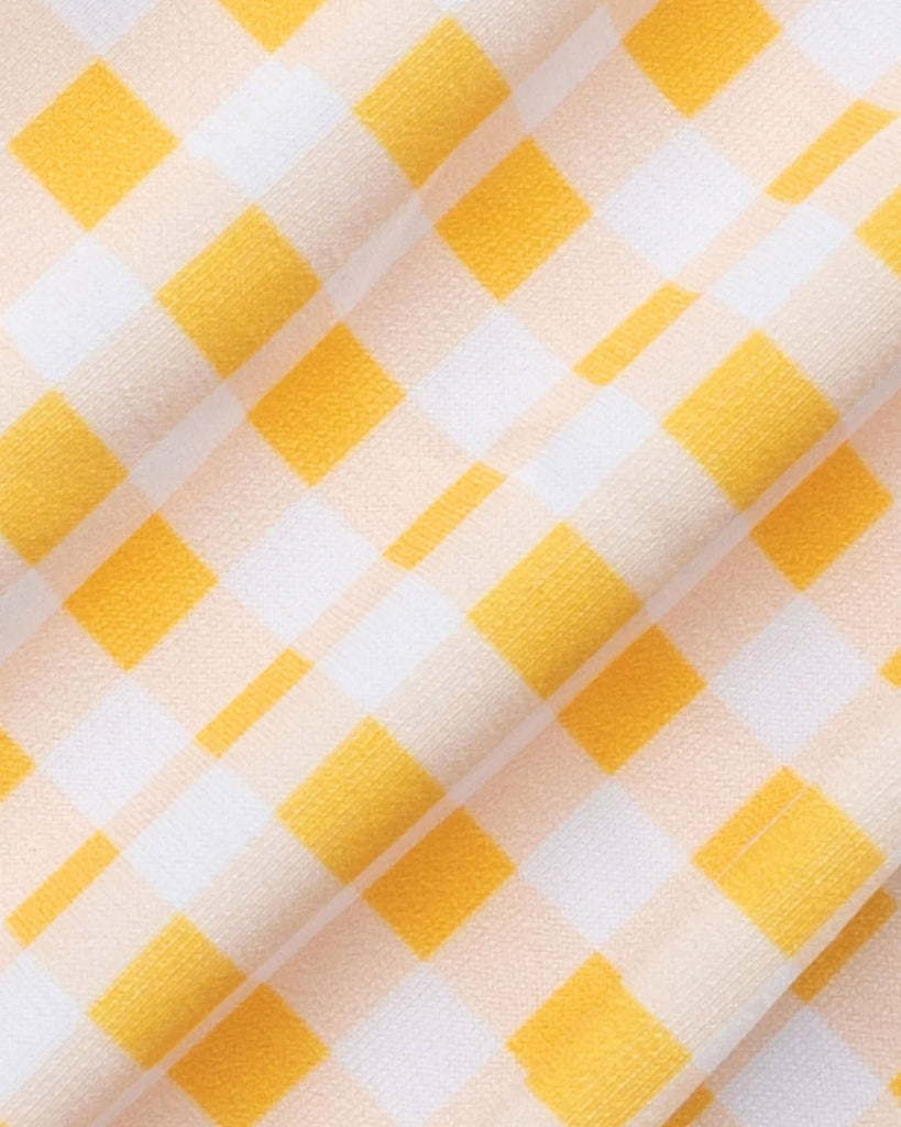 Yellow Plaid Triangle Bikini Set
