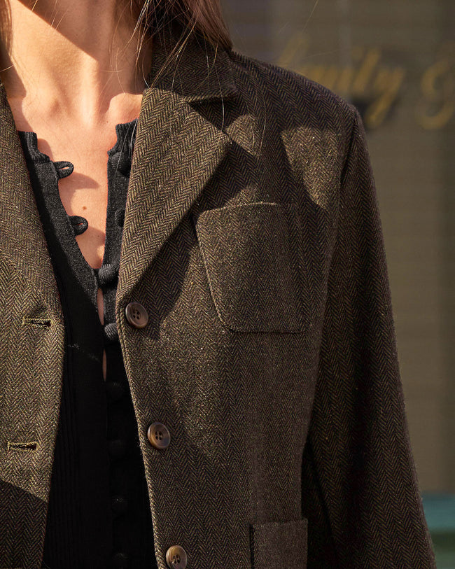 Women's Woven Polyester 3/4 Sleeve Blazers Outerwear - RIHOAS