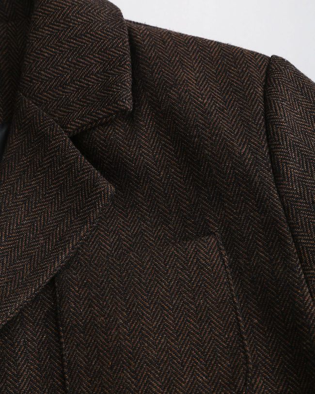 Women's Woven Polyester 3/4 Sleeve Blazers Outerwear - RIHOAS