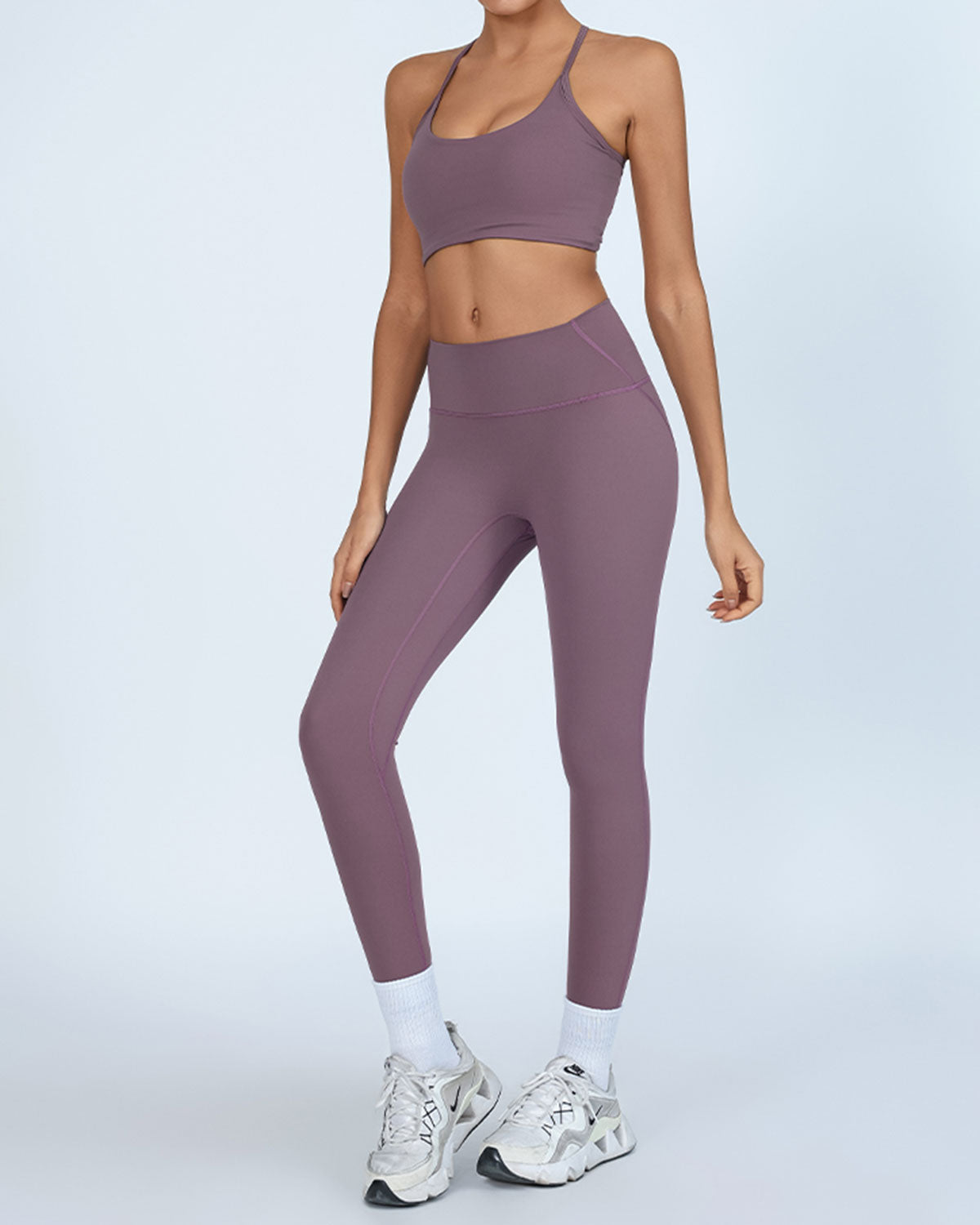 Purple High Stretch Yoga Leggings