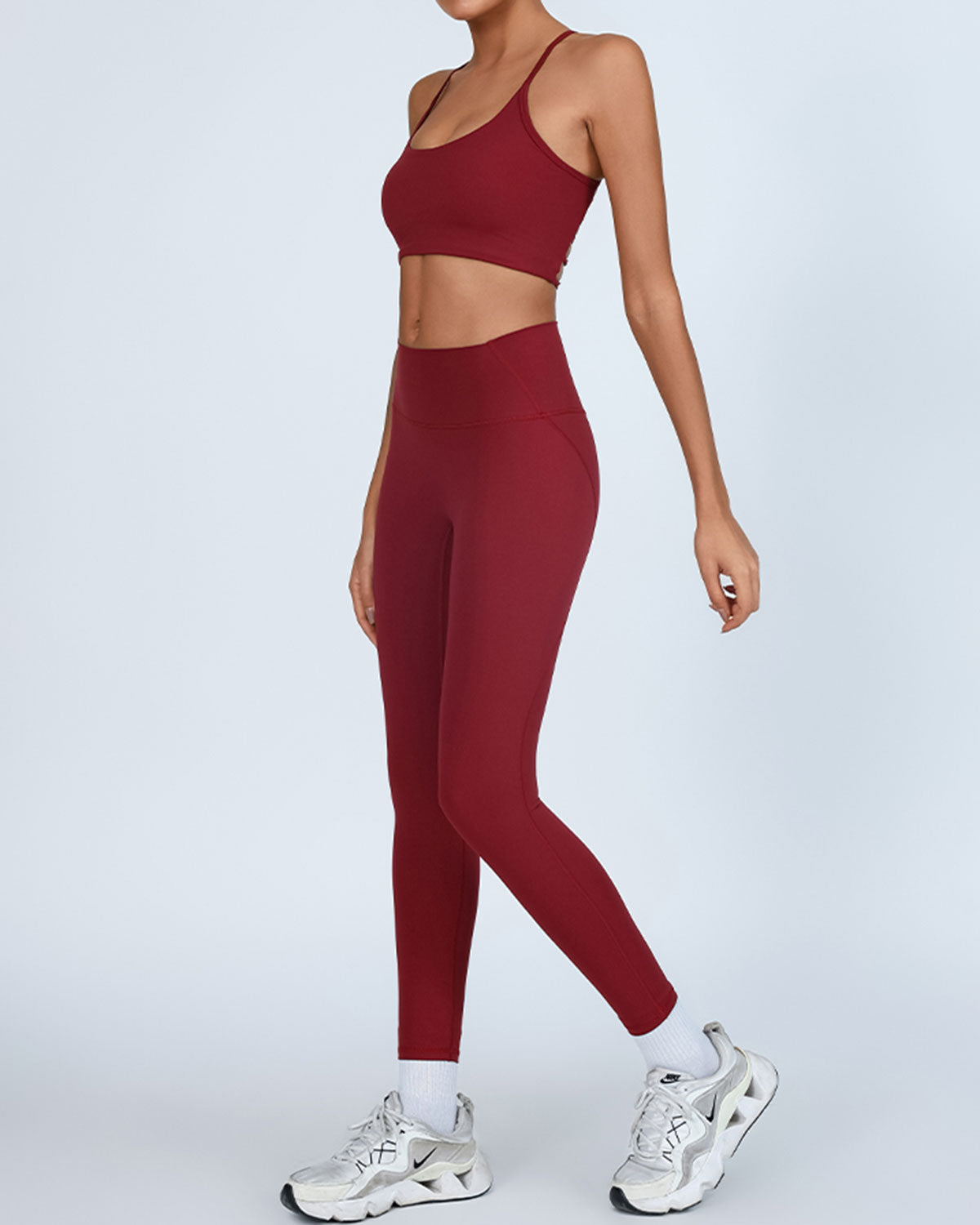 Red High Stretch Yoga Leggings