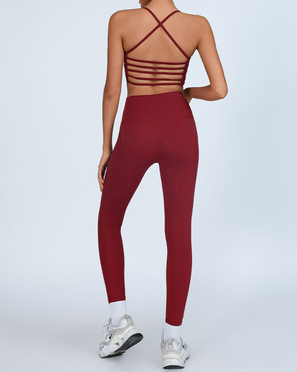 Red High Stretch Yoga Leggings