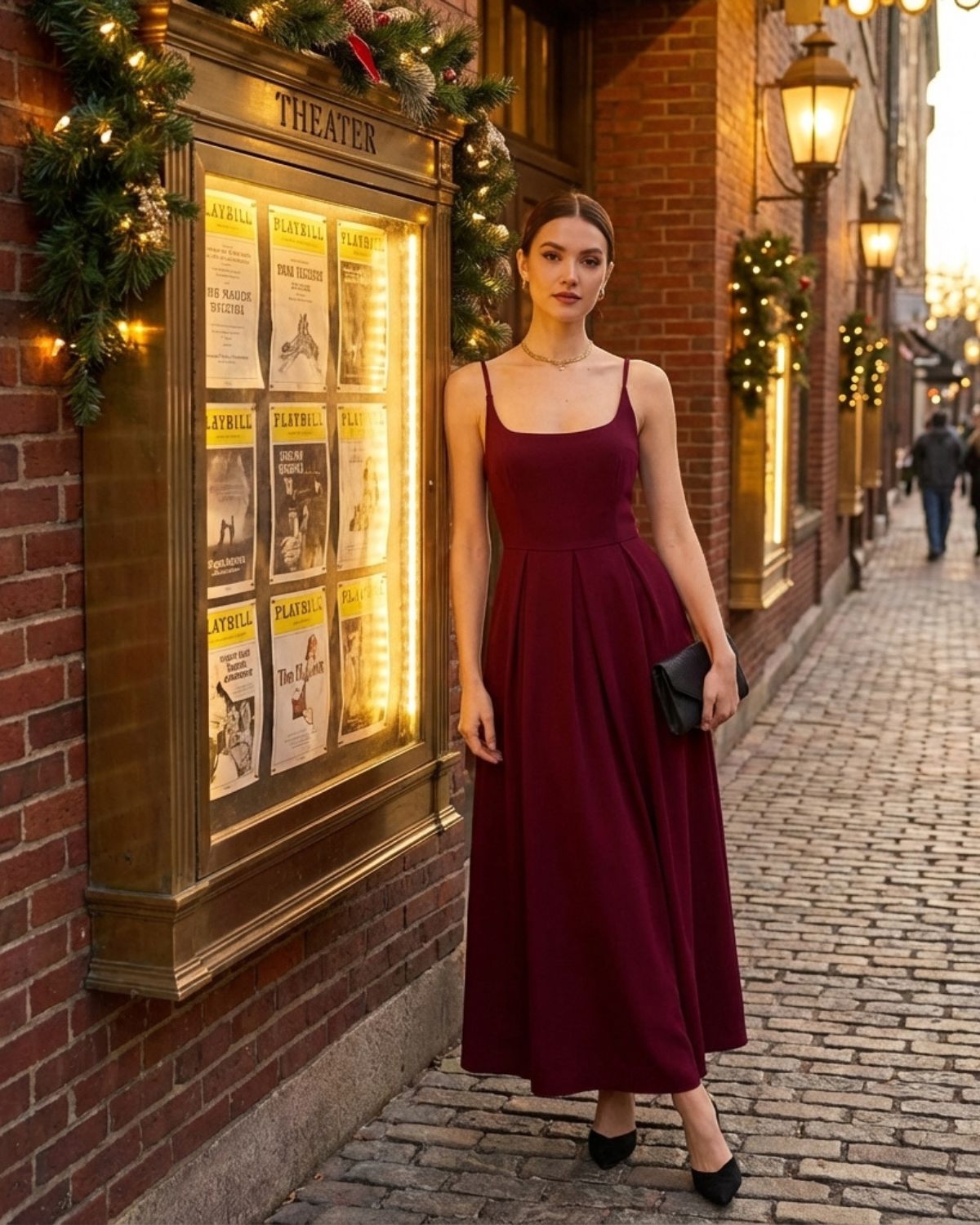 Wine Red Pleated Slip Maxi Dress & Reviews - Wine Red - Dresses