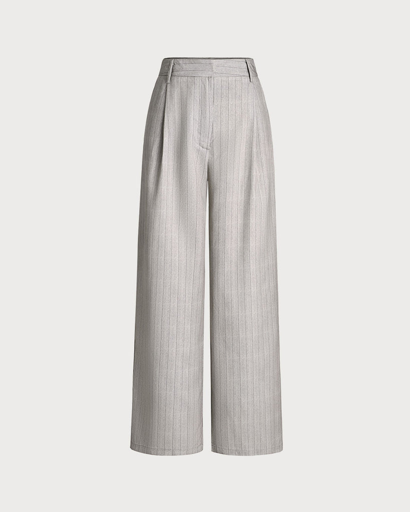 Khaki Striped Pocket Pants