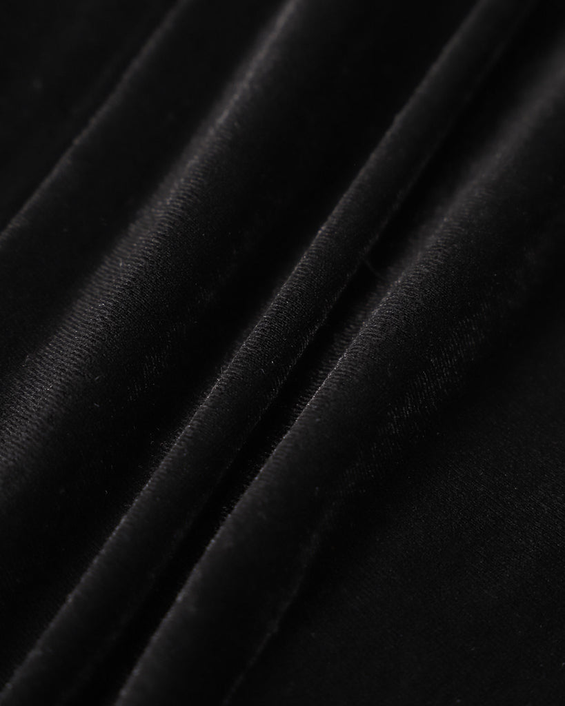 The Black Sweetheart Neck Velvet Mini Dress Dresses - RIHOAS
