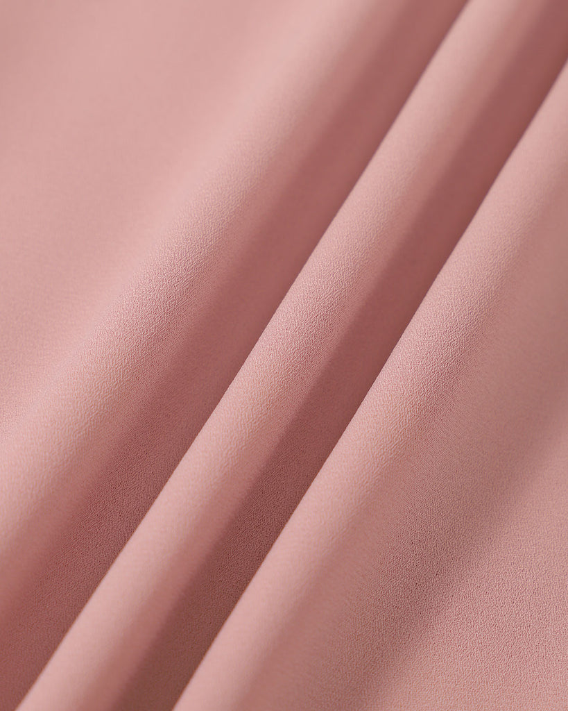 The Pink Ruffle Solid Maxi Dress Dresses - RIHOAS