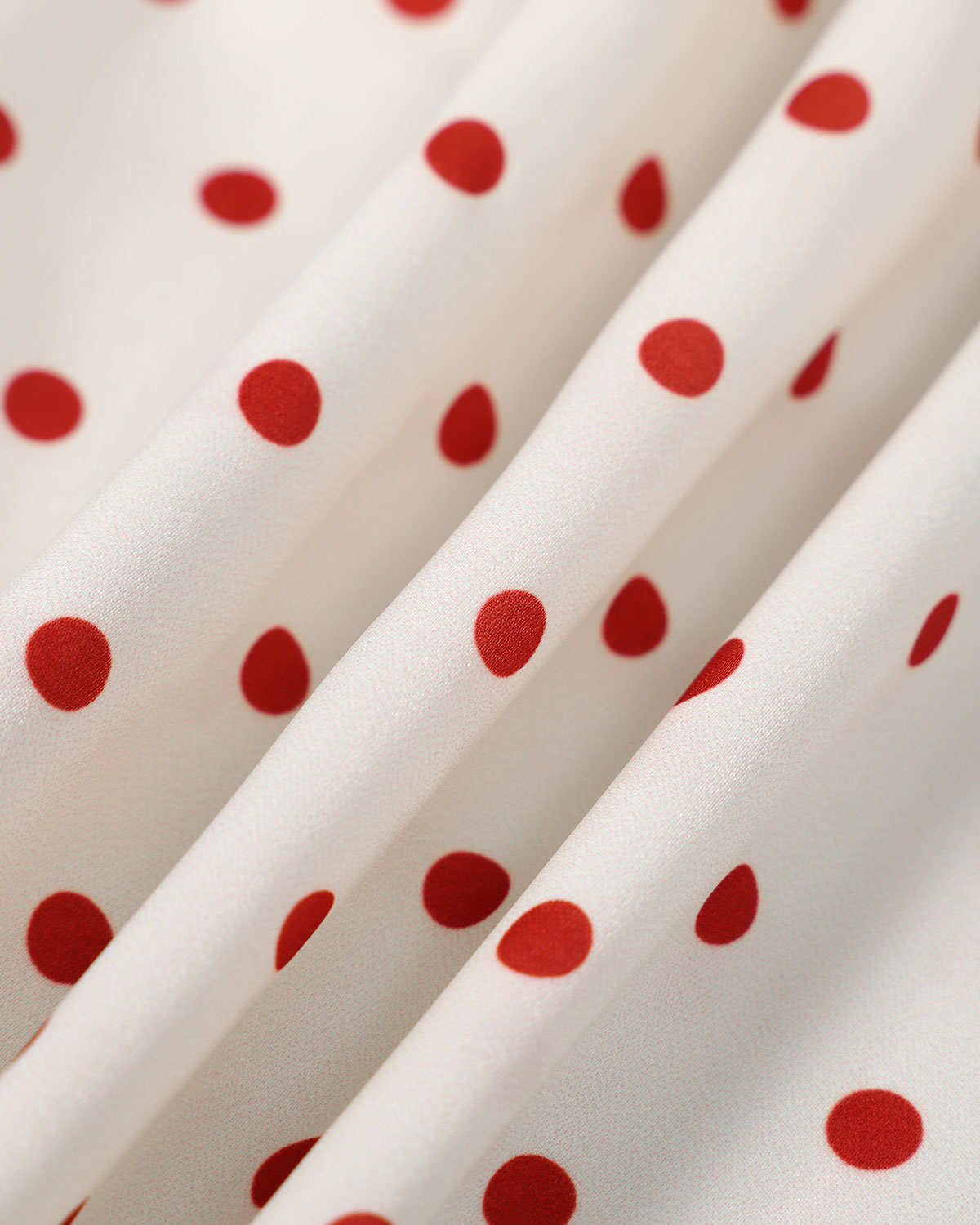 The V-Neck Polka Dot Midi Dress Dresses - RIHOAS