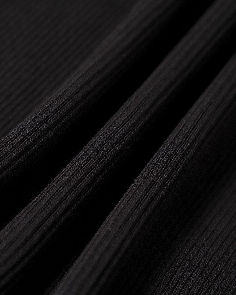 The Black Contrast Trim Knit Top Tops - RIHOAS