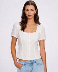 white-square-neck-button-lace-blouse