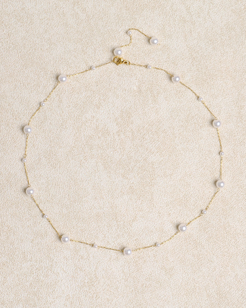White Pearl Alloy Necklace - RIHOAS