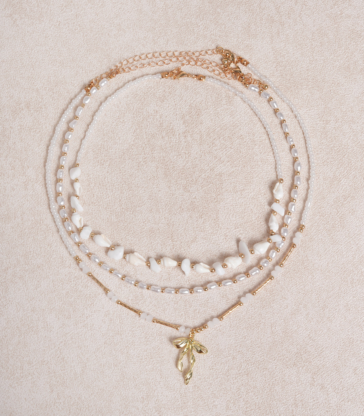 Bohemian Conch Pearl Beaded Clavicle Necklace for Women Gold Necklaces - RIHOAS