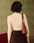 The Solid Mock Neck Ribbed Knit Top - RIHOAS