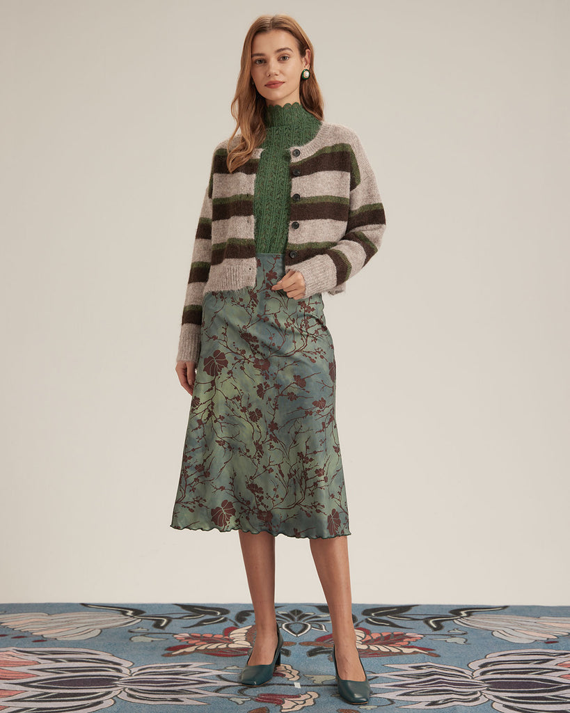 Crew-neck color-matching sweater Tops - RIHOAS