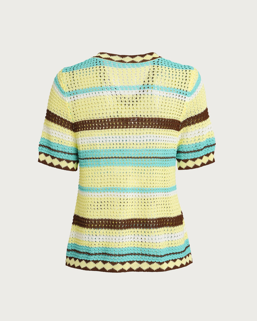 Ladies' crocheted acrylic blouse Tops - RIHOAS