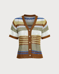 Ladies' crocheted acrylic cardigan Multi Tops - RIHOAS
