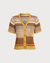 Ladies' crocheted acrylic cardigan Multi7 Tops - RIHOAS