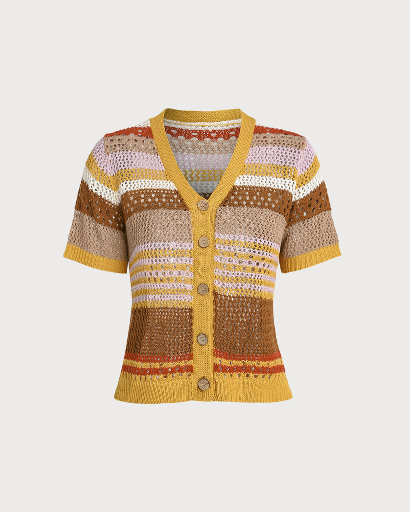 Ladies' crocheted acrylic cardigan Multi7 Tops - RIHOAS