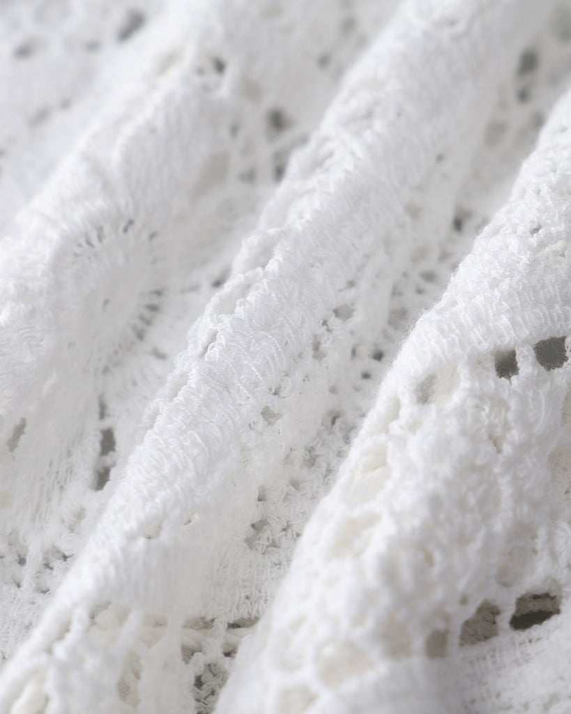 Ladies' crocheted polyester blouse Tops - RIHOAS