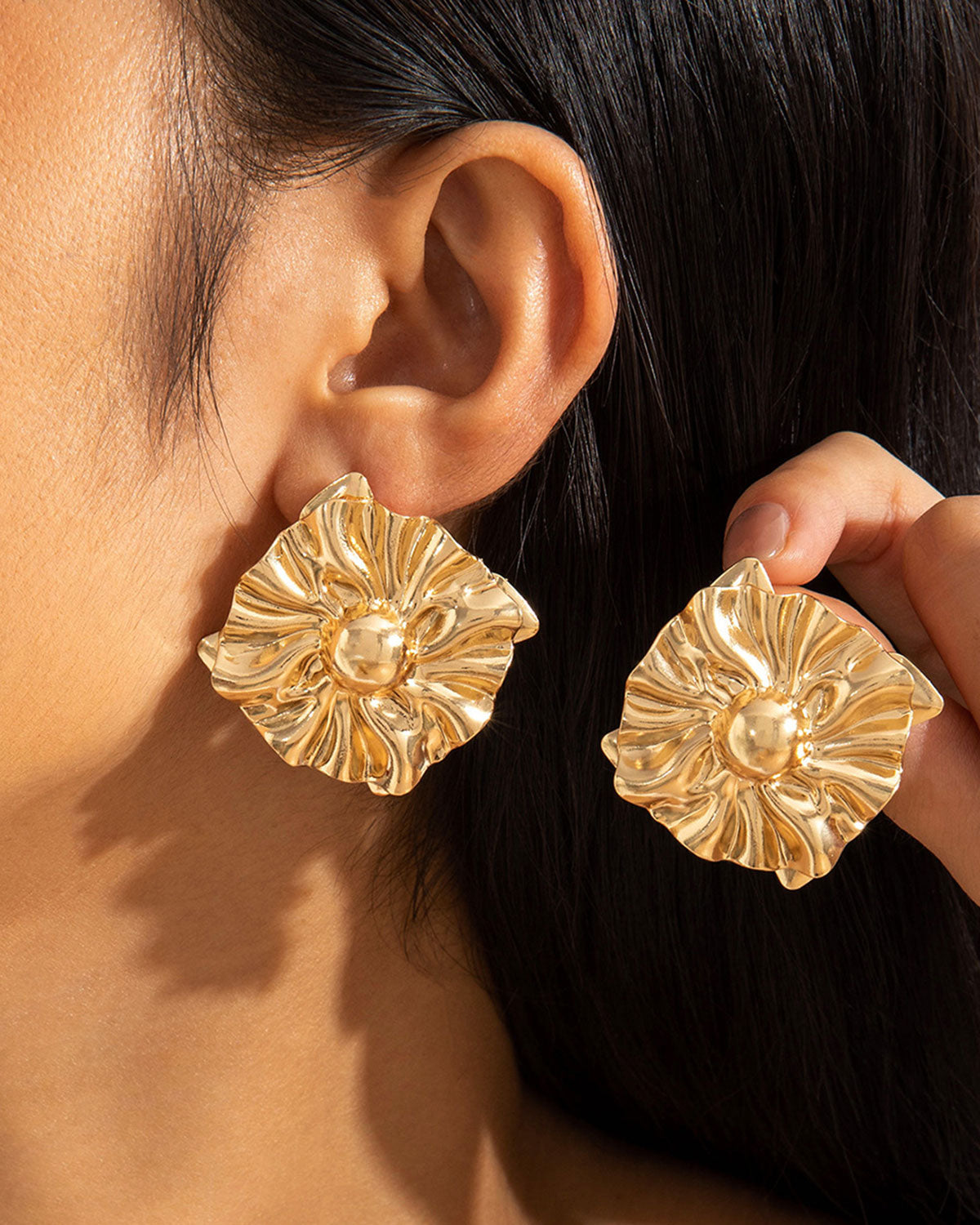 Ladies' Earrings Gold Earrings - RIHOAS