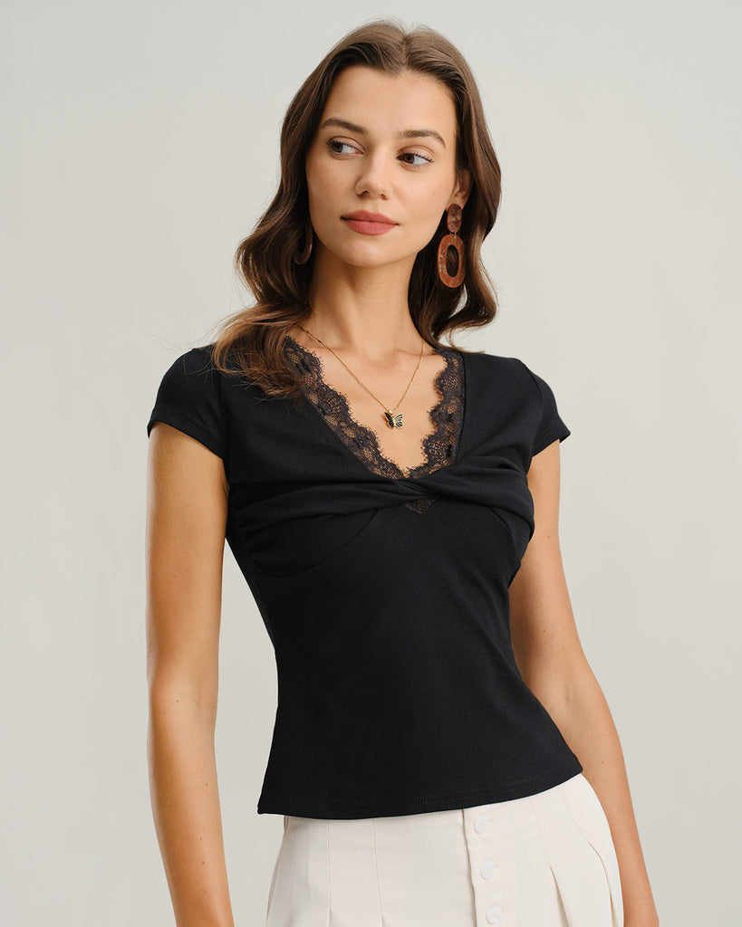 Ladies' knitted cotton-padded Top Tops - RIHOAS