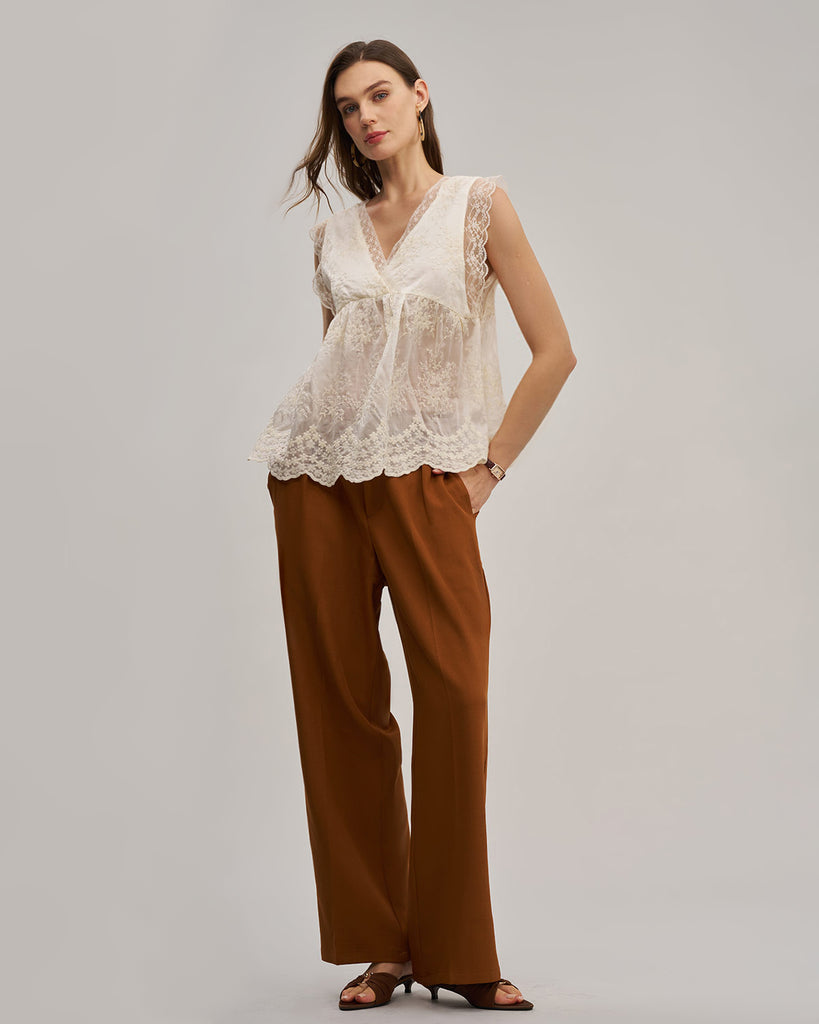 Ladies' woven polyester vest Tops - RIHOAS