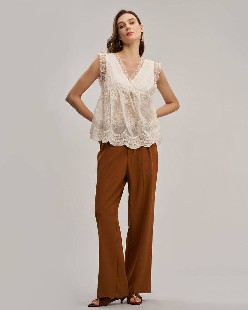 Ladies' woven polyester vest Tops - RIHOAS