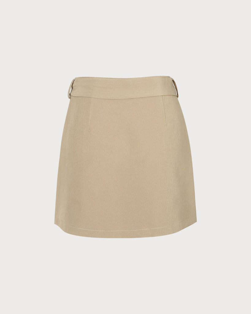 The Belted Split Hem Mini Skirt Bottoms - RIHOAS