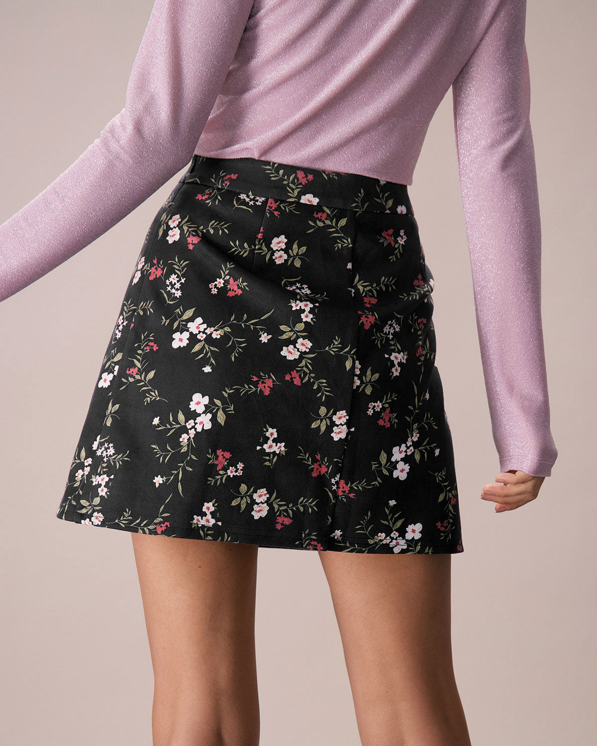 Floral mini skirt print hotsell