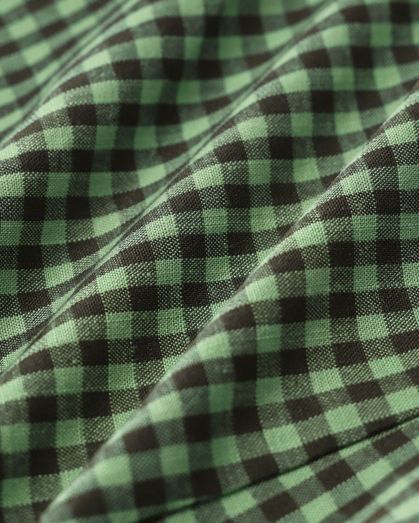 Green High Waisted Plaid Shorts - RIHOAS