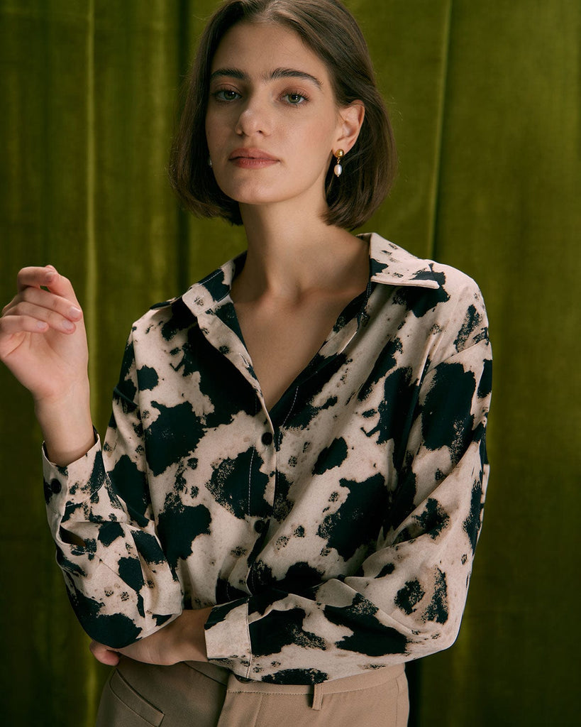 The Button-Up Leopard Shirt Tops - RIHOAS